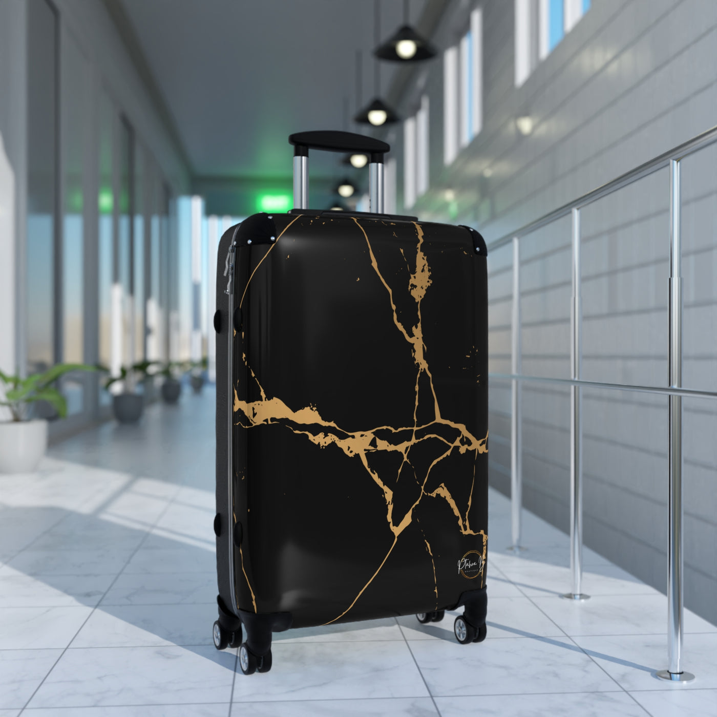 Ptahra B Elegant Marble Design Suitcase - Travel Luggage, Stylish Travel Accessory, Vacation Suitcase, Premium Carry-On, Gift for Travelers
