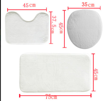 Ptahra B Blue/White Floral Stem Pattern Four-piece Bathroom