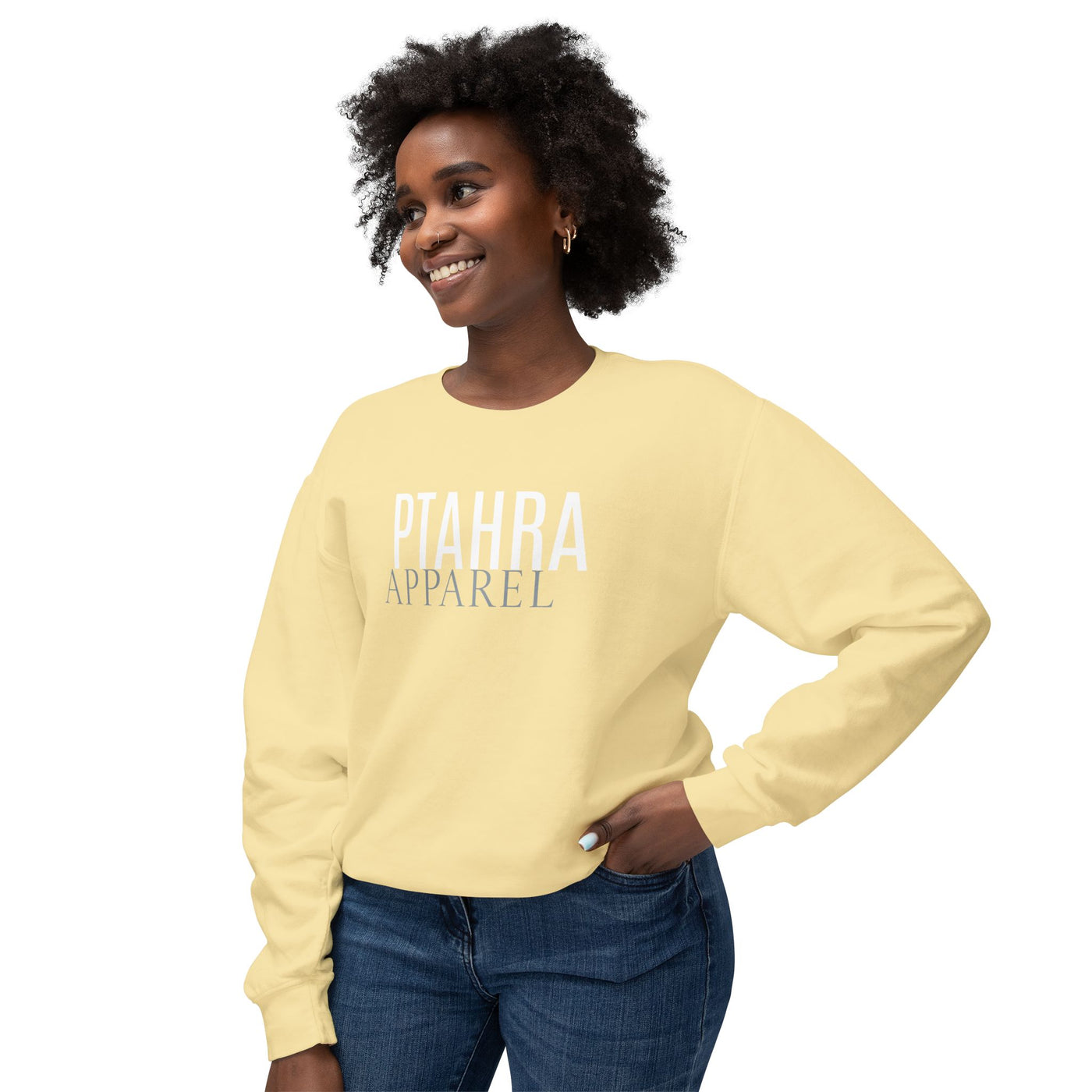Ptahra Apparel Trendy Lightweight Crewneck Sweatshirt - Perfect for Everyday Wear, Cozy Lounging, Casual Outings, Gift for Her/Him, Fashion Staple