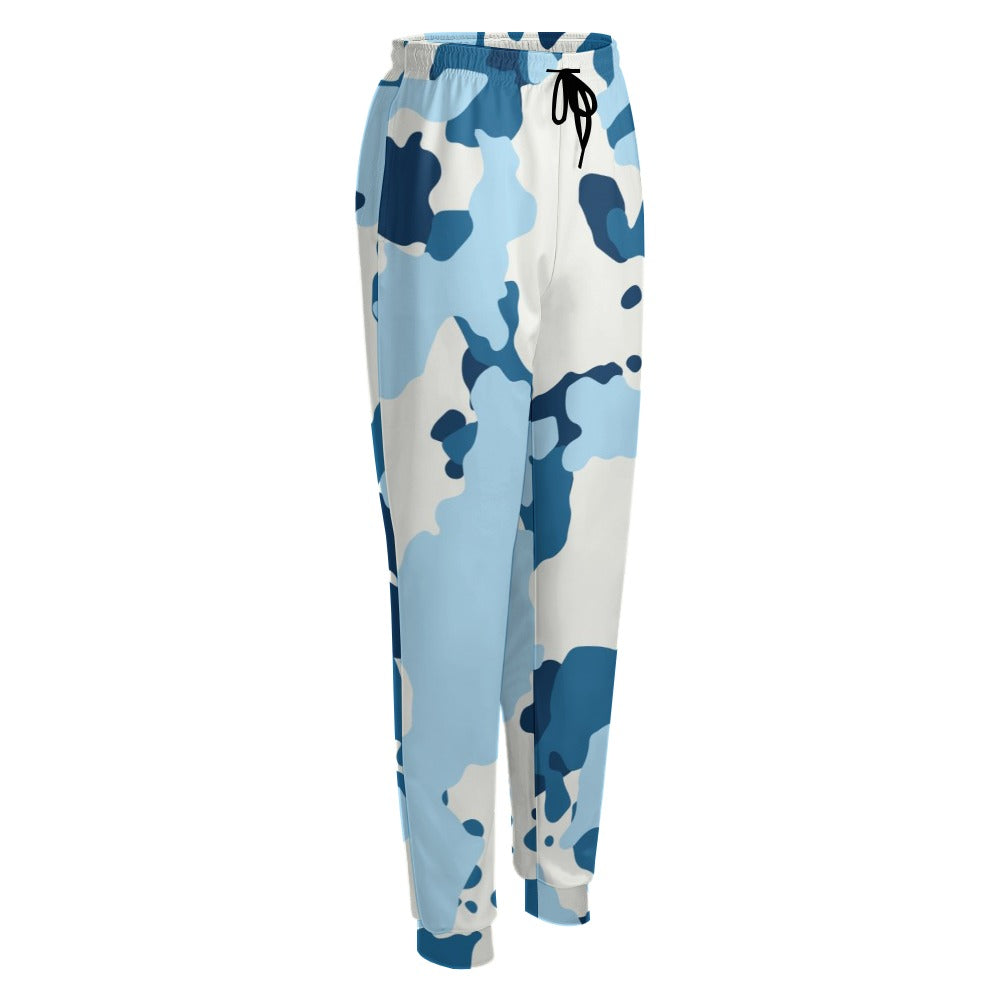 Ptahra B Women's Light Blue Camo Fully Print Sweatpants