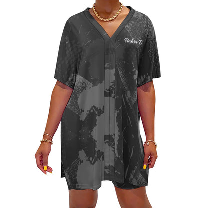 V-neck Bat Sleeve Two Piece Set