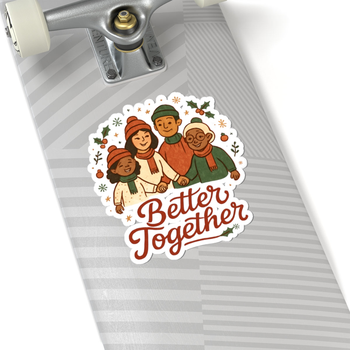 Sticker — "Better Together" Holiday Family Kiss-Cut Sticker
