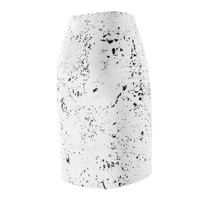 Ptahra B Abstract Pattern Pencil Skirt, Women's Fashion Skirt, Office Wear, Date Night Outfit, Abstract Art Clothing