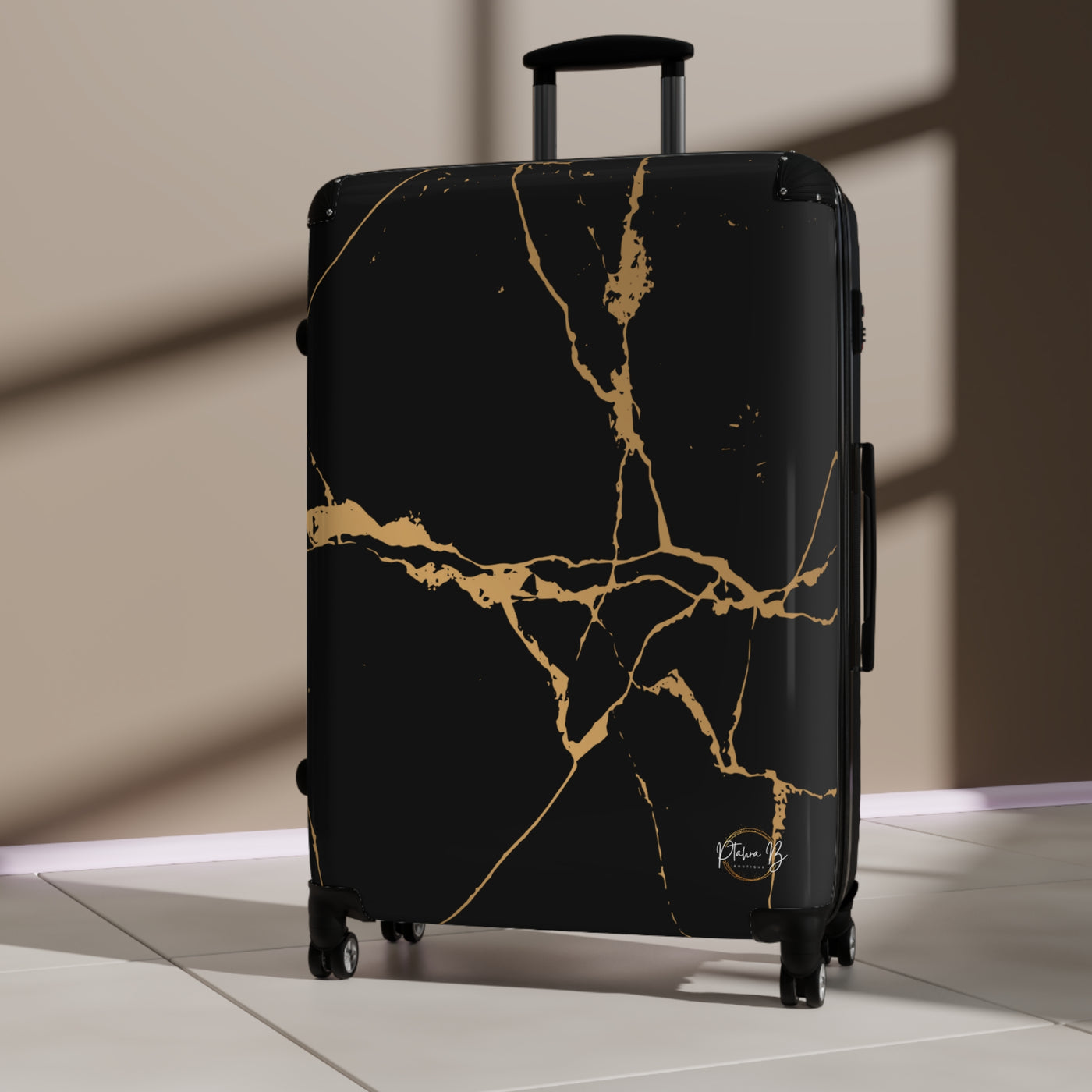 Ptahra B Elegant Marble Design Suitcase - Travel Luggage, Stylish Travel Accessory, Vacation Suitcase, Premium Carry-On, Gift for Travelers