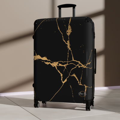 Ptahra B Elegant Marble Design Suitcase - Travel Luggage, Stylish Travel Accessory, Vacation Suitcase, Premium Carry-On, Gift for Travelers