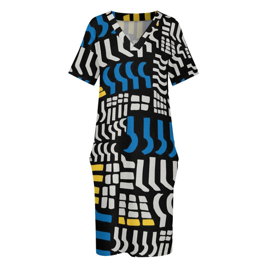 Women's Graphic Design Loose Pocket Dress