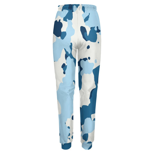 Ptahra B Women's Light Blue Camo Fully Print Sweatpants