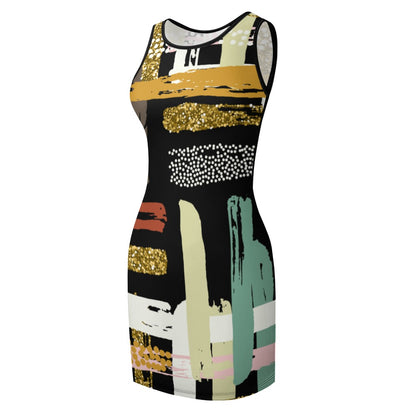 Women's Multi-Color Temperament Slim Fit Sleeveless Tank Dress