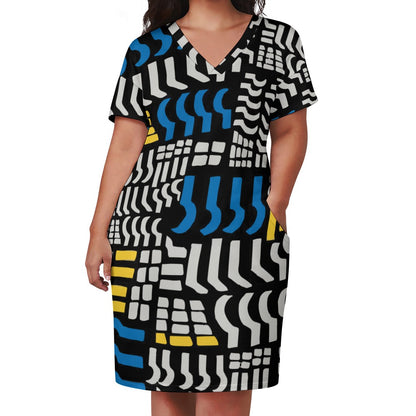 Women's Graphic Design Loose Pocket Dress