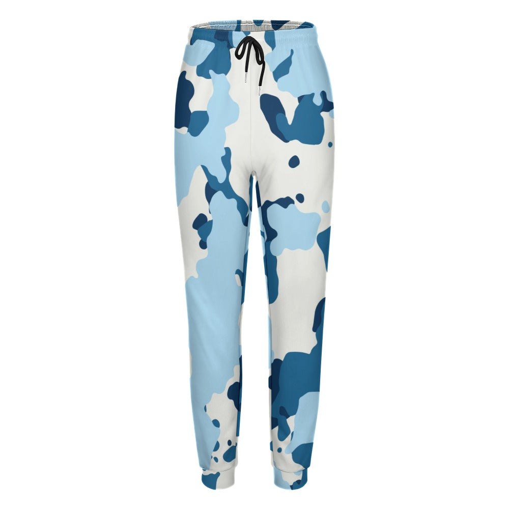 Ptahra B Women's Light Blue Camo Fully Print Sweatpants