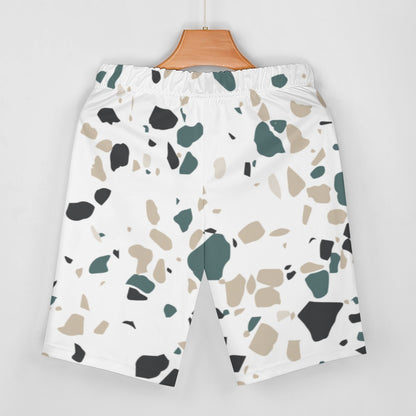 Women's Multi-Color Stone Pattern V-Neck Bat Sleeve Two Piece Set