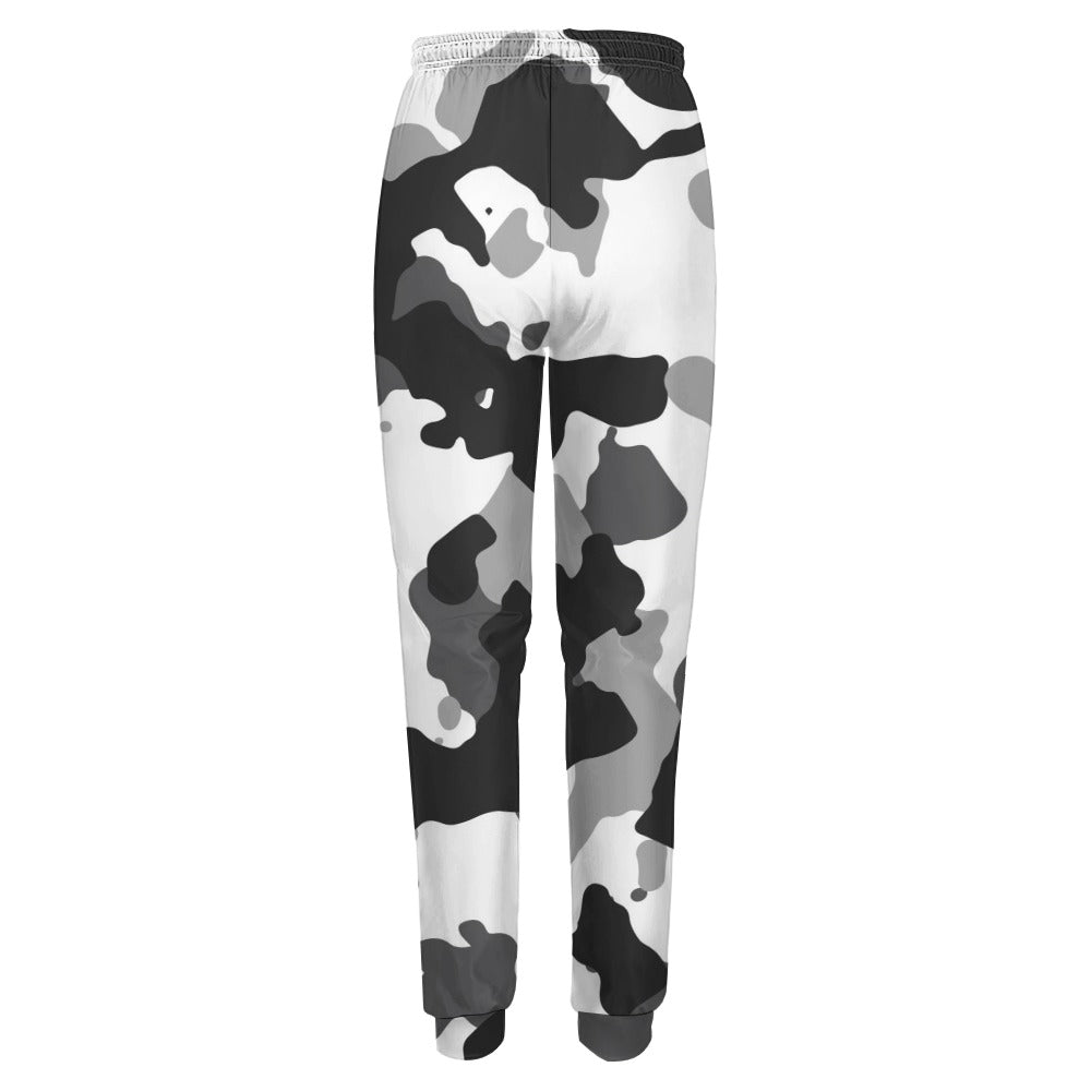 Ptahra B White/Black Women's Fully Print Sweatpants