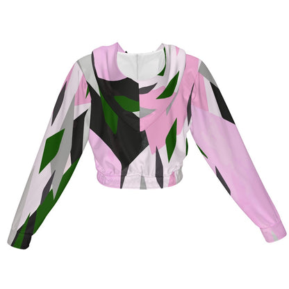 Women's Chiffon Cropped Jacket zipper coat