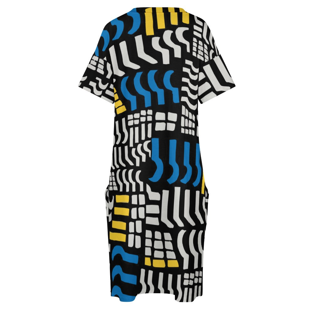 Women's Graphic Design Loose Pocket Dress