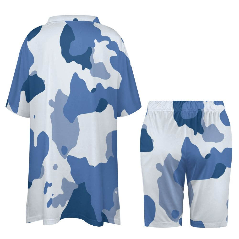 V-neck bat sleeve two piece set